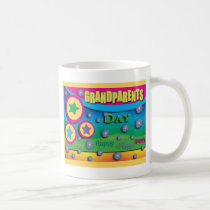 Grandparent's Day, Stars and Blue Flowers mugs