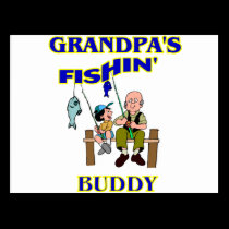 Grandpa's Fishing Buddy postcards