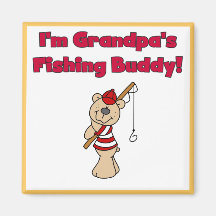 Grandpa's Fishing Buddy Tshirts and Gifts Refrigerator Magnet