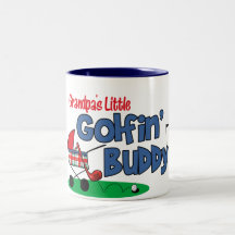 Grandpa's Little Golfin' Buddy Coffee Mugs