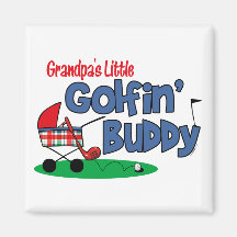 Grandpa's Little Golfin' Buddy Refrigerator Magnet