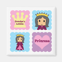 Grandpa's Little Princess Magnets
