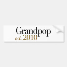 Grandpop Est 2010 Bumper Sticker