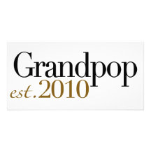 Grandpop Est 2010 Photo Card Template