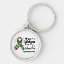 Grandson - Autism Ribbon Key Chain