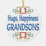 Grandson Hugs Christmas Ornaments