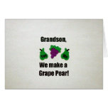 Grandson, we make a grape pear! greeting card