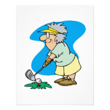 Granny Golfer Personalized Announcement