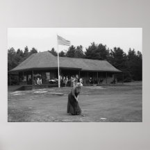 Granny Lines Up a Putt, 1915 Print