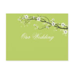 Granny Smith apple blossoms save date/DIY colour postcards