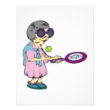 Granny Tennis Personalized Invitation
