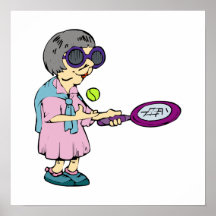 Granny Tennis Print