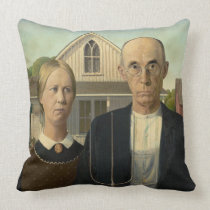 Grant DeVolson Wood American Gothic pillows