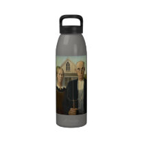Grant DeVolson Wood American Gothic water bottles