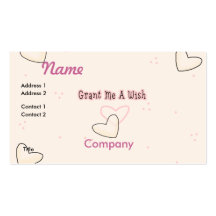 Grant Me a Wish Business Card Templates