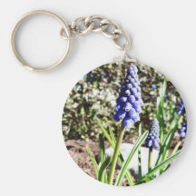 Grape Hyacinth Flower Key Chains