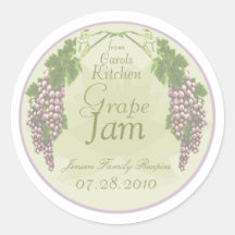 Grape Jam canning labels B Sticker