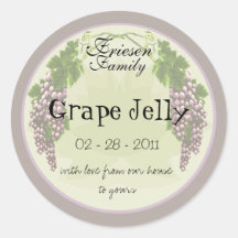Grape Jelly label 3b Round Sticker