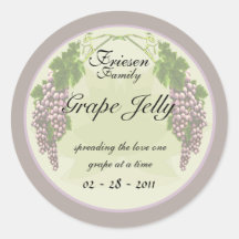 Grape Jelly labels Round Sticker