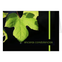 grape leaf spanish sympathy card