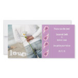 Grape & Pink Paisley Save the Date with Your Photo photo cards