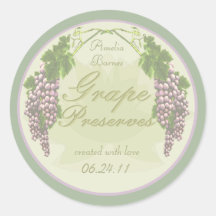 Grape Preserves canning label Sticker