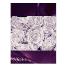 Grape Satin Mauve Roses, Bouquet, floral, template Post Cards