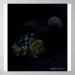 Grapes and wine glass, Jeffrey Sinno... Print