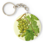 Grapes on the Vine Botanical Drawing Keychain