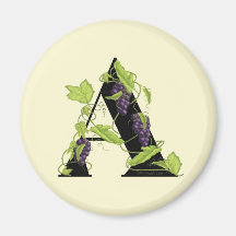 Grapevine A  by Tracey Smith Studios Fridge Magnets
