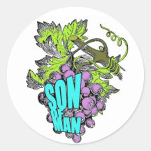 GrapeVine Round Stickers