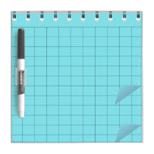 Graph Paper in Turquoise Dry-Erase Whiteboards