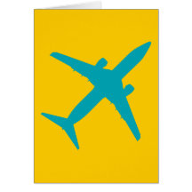 Graphic Aeroplane in Blue Card