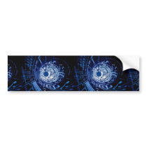Graphic computer circuit tunnel bumper stickers