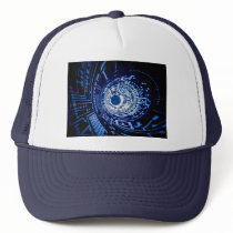 Graphic computer circuit tunnel hat