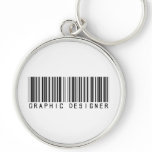 Graphic Designer Bar Code keychains