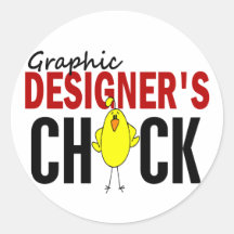 Graphic Designer's Chick Sticker