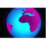 Graphic Earth over black background photo sculptures