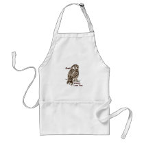 Graphic Owl Love Apron
