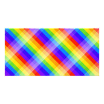 Graphic Pattern in Rainbow Colors. Photo Greeting Card