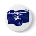 Graphic Retro Camera Design in Blue buttons