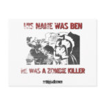 Graphic Stencil Zombie Killer postcards