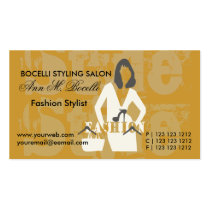 Graphic Text Salon - Fashion Stylist Business Card Templates