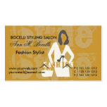 Graphic Text Salon - Fashion Stylist business cards