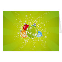 Graphisme vert pour No�l - Carte De Vœux