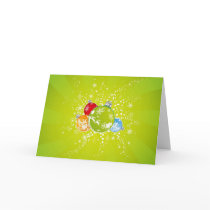 Graphisme vert pour Noël - Carte De Vœux