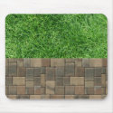 grass and pavers mousepads