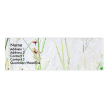 Grass/Flowers Simple Profile Card Business Card Template
