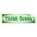 Grass Leaves & Flowers "Think Green" bumper stickers