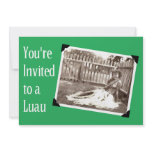 Grass skirt Luau Invite invitations